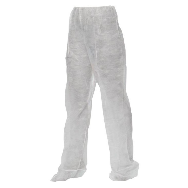Pantaloni drenaj limfatic PRIMA, presoterapie, de unica folosinta, PPSB, albi, 74x145 cm, cu talpa inchisa
